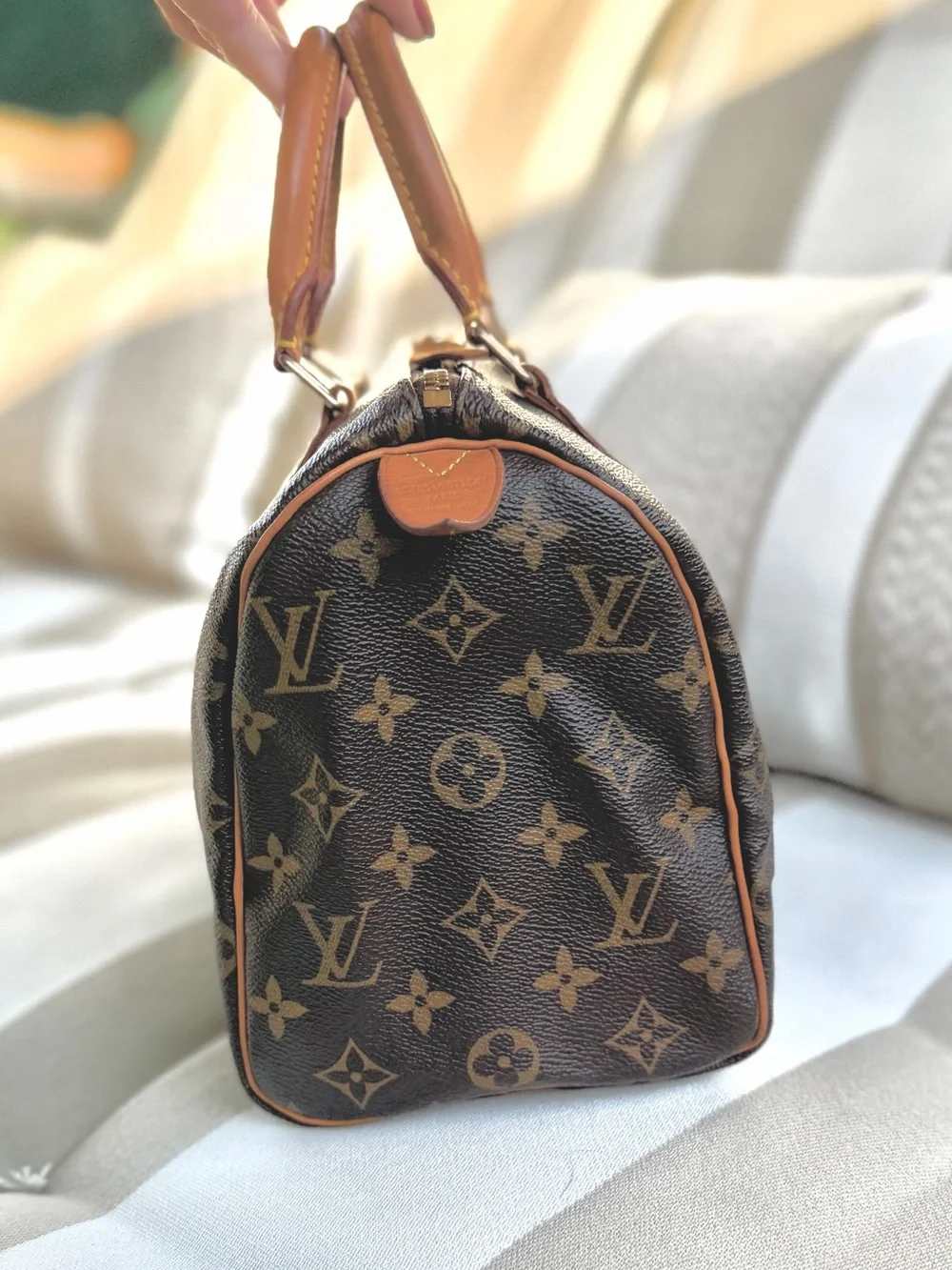 Louis Vuitton Monogram Canvas Satchel with Vachetta Handles